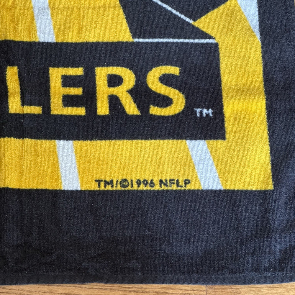 Vtg Pittsburgh Steelers Beach Towel 54"×27" NFL Football 1996 NFLP Official - Picture 4 of 12